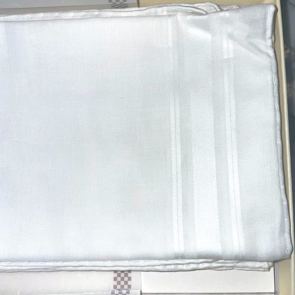 White Neiman Marcus Handkerchiefs, Set of 3